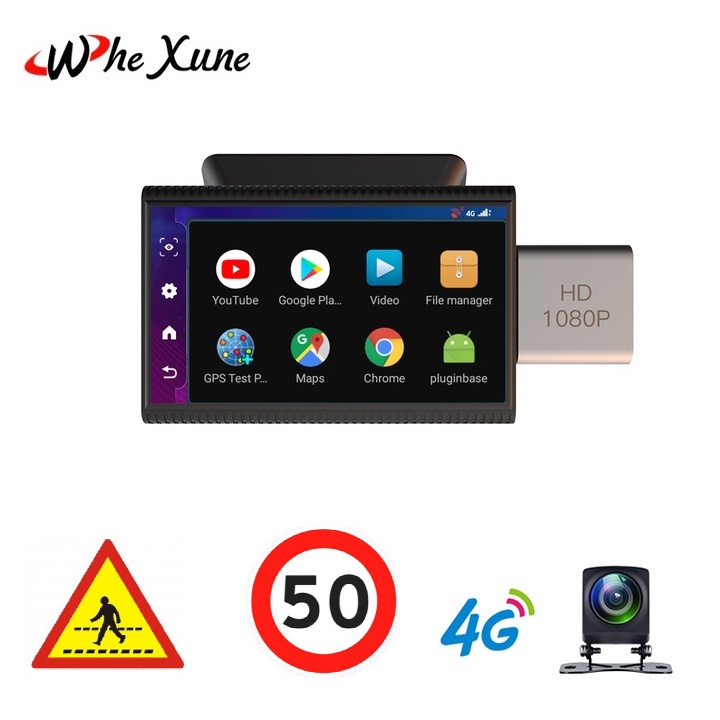 Camera hành trình ô tô Wifi, 4G đọc biển báo giao thông Whexune F8 Plus - Hàng Nhập Khẩu Chính Hãng