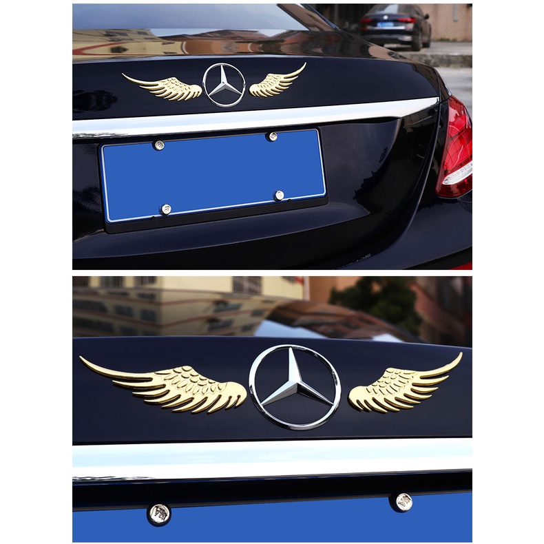Đôi cánh thiên thần 3D gắn logo xe hơi trang trí kiểu dáng sang trọng, bắt mắt