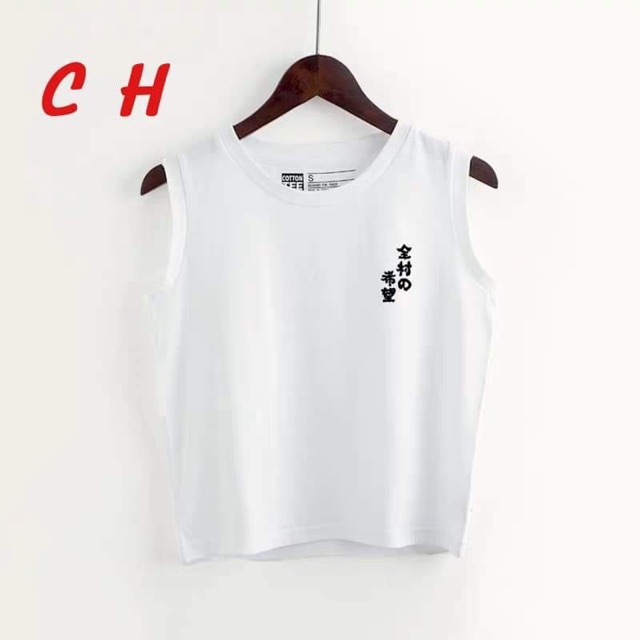 Áo 3 lỗ Tim+ chữ nho in ngực COU999