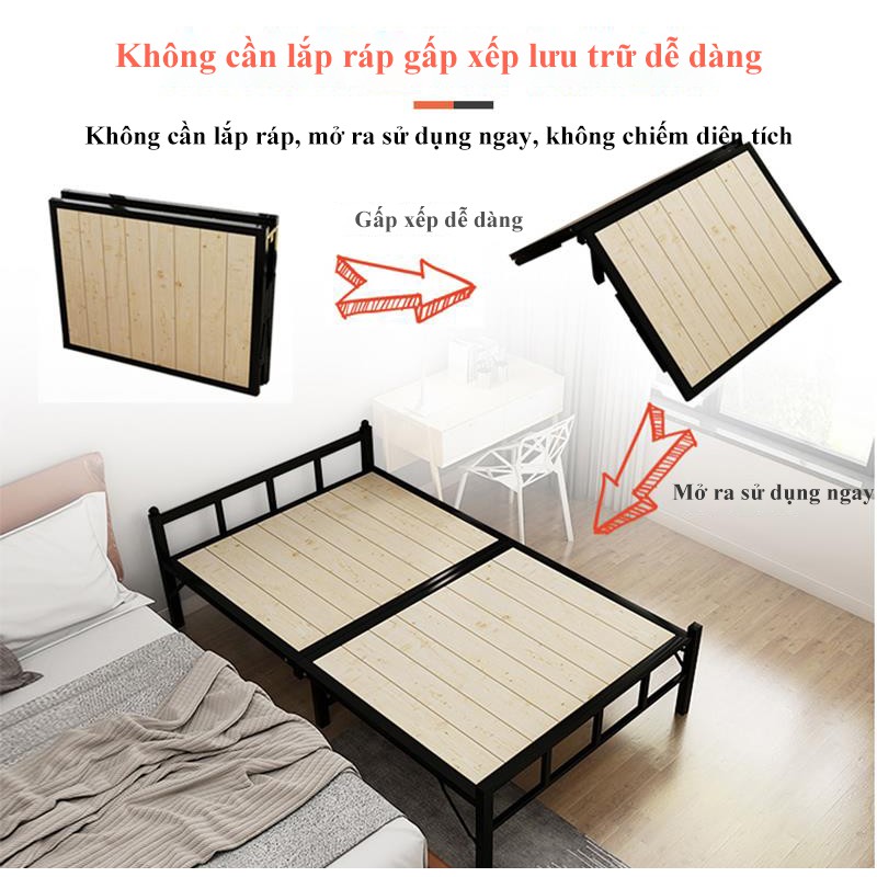 Giường gấp xếp Giường một người ngủ trưa gia dụng ngủ trưa đơn giản đa năng tiện lợi gh - FU386