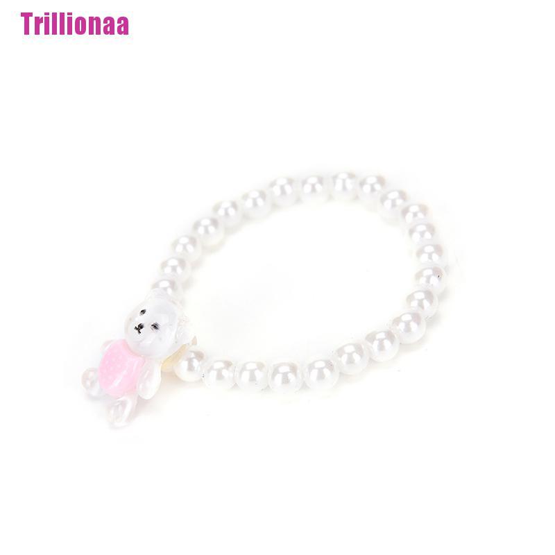 Set trang sức gồm dây chuyền / vòng tay / nhẫn ngọc trai xinh xắn cho bé