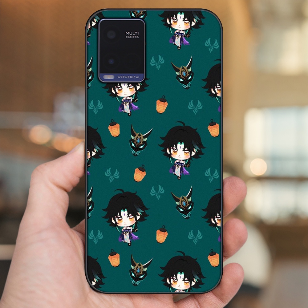 Ốp lưng Vivo Y21 viền đen in hình Xiao Genshin Impact