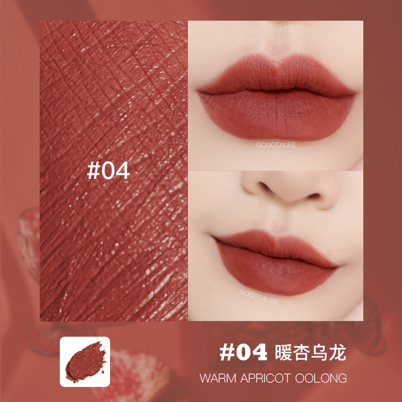 [Hàng mới về] Son Kem Lì GOGOTALES GT215  Màu Hạt Dẻ