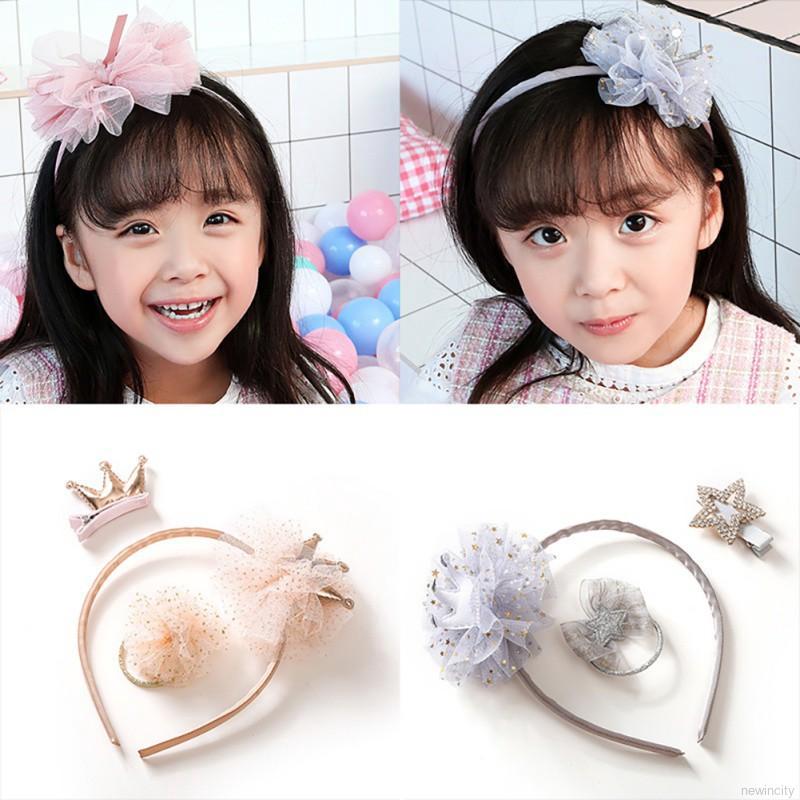 Bộ 3 phụ kiện cài tóc kiểu vương miện đáng yêu cho bé gái