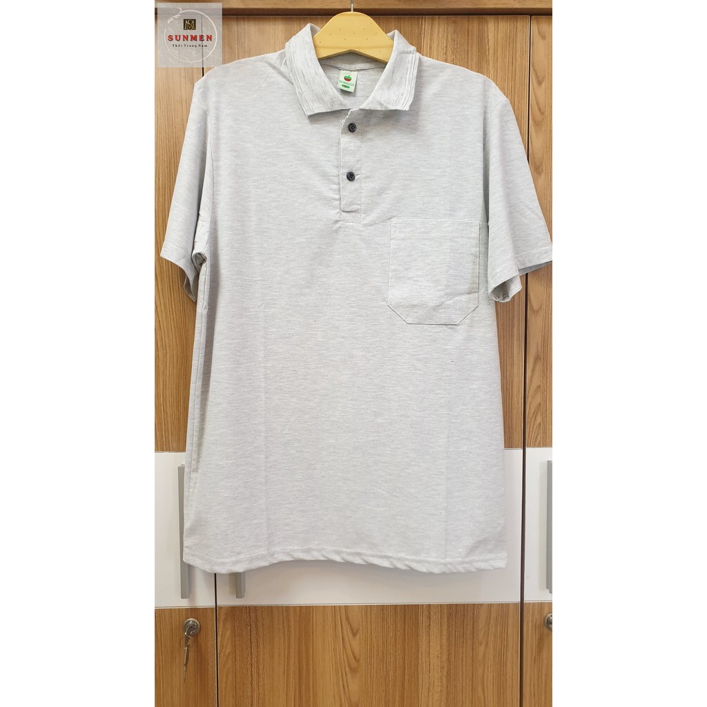[HCM]Áo Thun Nam Có Túi Trung Niên Loại Trơn Cổ Bẻ From Rộng Tay Lỡ SUNMEN ATNTN001 Đủ Màu Size Từ 50 - 85kg | BigBuy360 - bigbuy360.vn