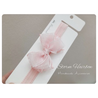 Băng đô handmade màu hồng cho bé - Storm Hairbow