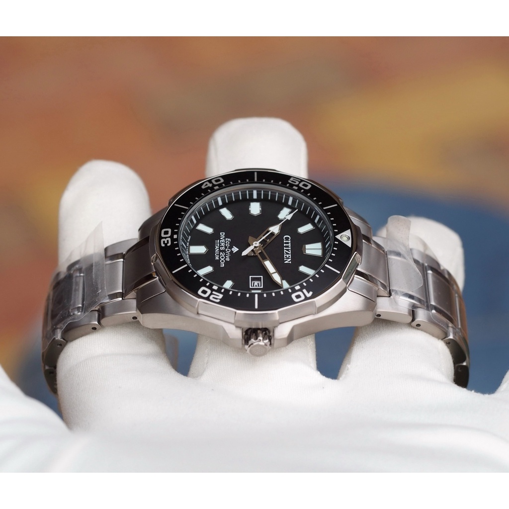 Đồng hồ nam Citizen Eco-drive Titanium Diver BN0200-56E phiên bản thợ lặn chính hãng tại 1959watch
