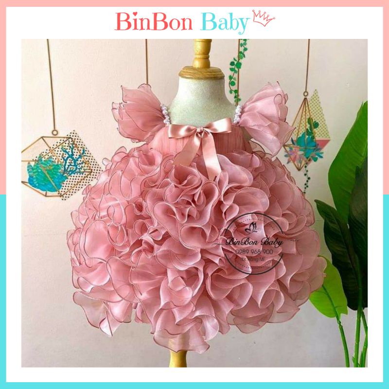 Váy công chúa cho bé BinBon Baby, đầm công chúa mây cho bé gái