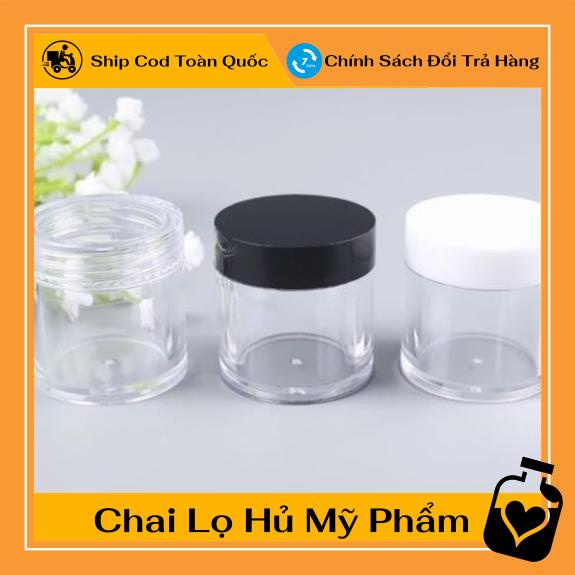 Hủ Đựng Kem ❤ Hũ nhựa 10g thân cao nắp trong / Hũ chiết kem / chai lọ chiết mỹ phẩm , phụ kiện du lịch