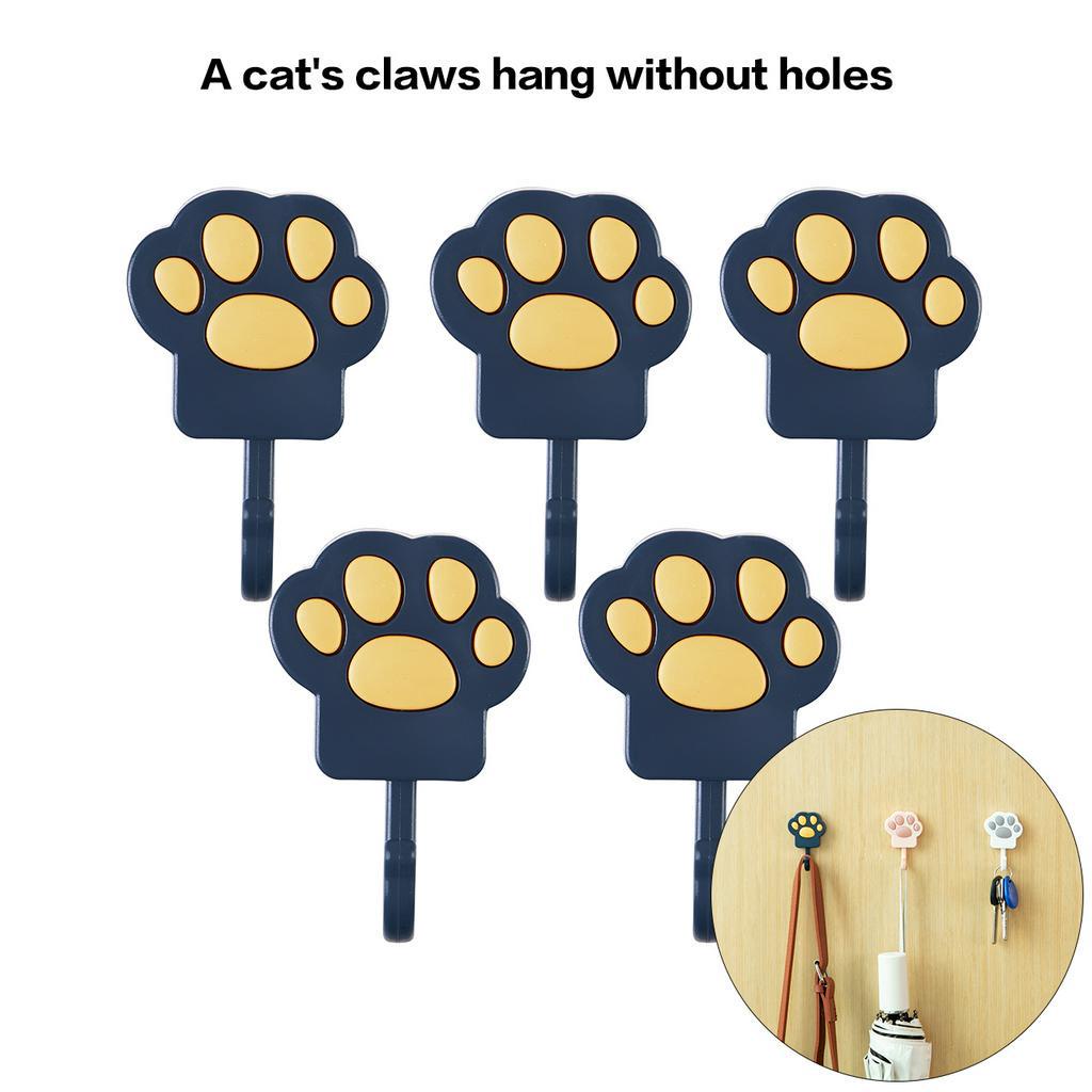 Set 5 Móc Treo Đồ Dán Tường Họa Tiết Hoạt Hình