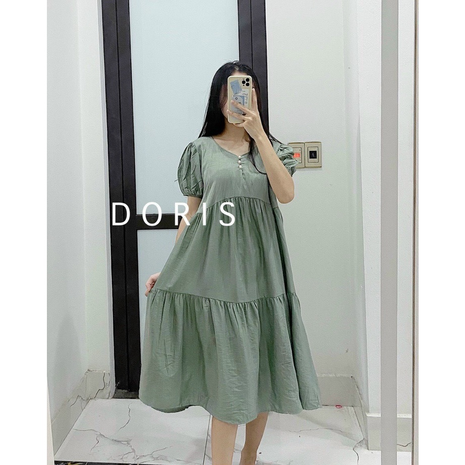 ( 40kg - 85kg ) Đầm Bầu , Suông Nhiều Màu Babydoll Cúc Ngọc Mặc Thoải Mái Suốt Thai Kì &amp; Sau Sinh Thiết Kế Tiện Lợi
