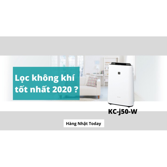 Lọc không khí Sharp KC-J50-W (H) tự bù ẩm, lọc bụi mịn (chò phòng dưới 35 m2)