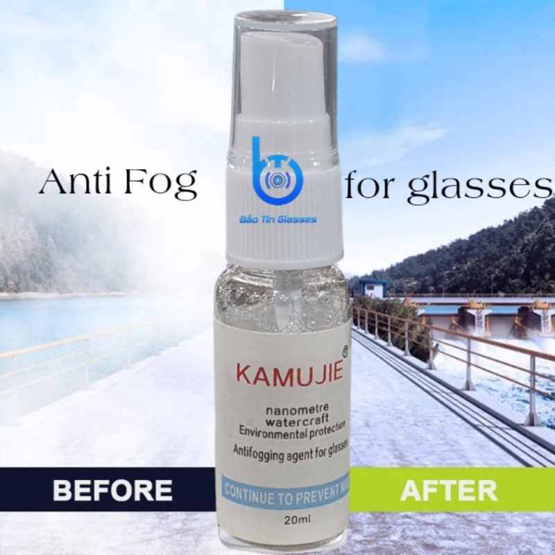 Chai xịt Nano chống hơi Nước,Chống sương Mù cho Mắt kính.Dung tích 20ml