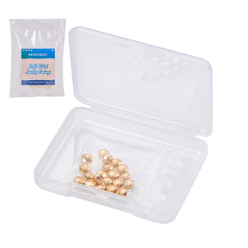 1 Set 20 Hạt Đồng Mạ Vàng Làm Trang Sức