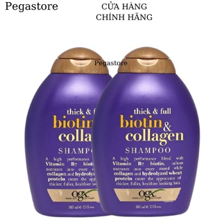 Dầu gội đầu OGX Biotin Shampoo 385ml (chai màu tím) - chăm sóc tóc hiệu quả ngăn rụng tóc