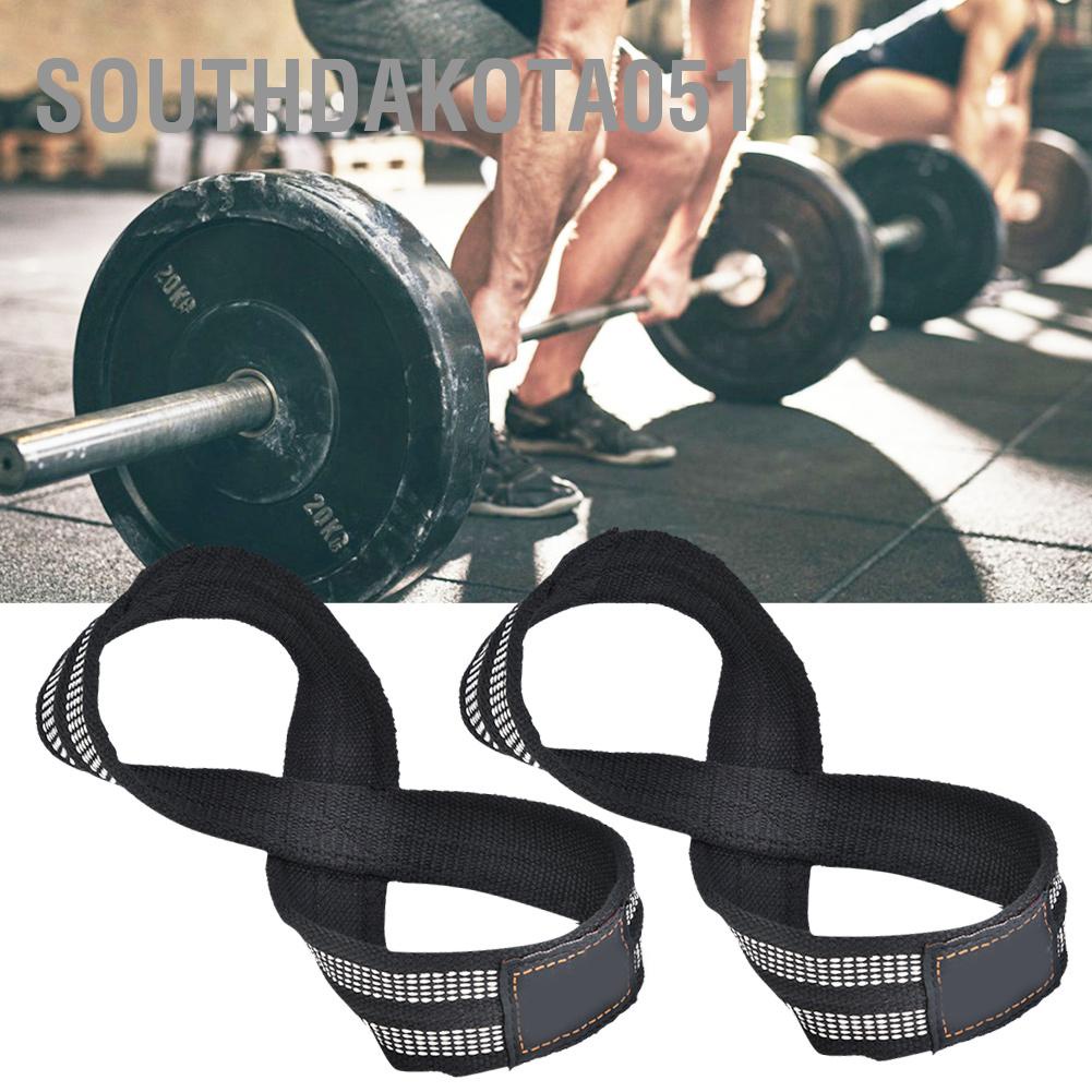 Hàng Sẵn Cặp Dây kéo lưng tập GYM-Hỗ trợ Deadlift, kéo tạ, lên xà Hình 8 Dây đeo cổ tay để kéo lên Thanh ngang Tăng lực cho phòng tập thể dục Thiết bị thể hình【Southdakota051】