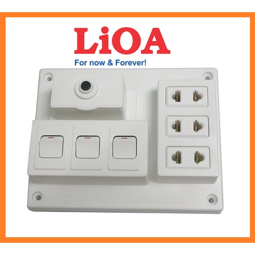 Bảng Điện Nổi LiOA 15A Có 3 Ổ Cắm + 2/3 Công Tắc