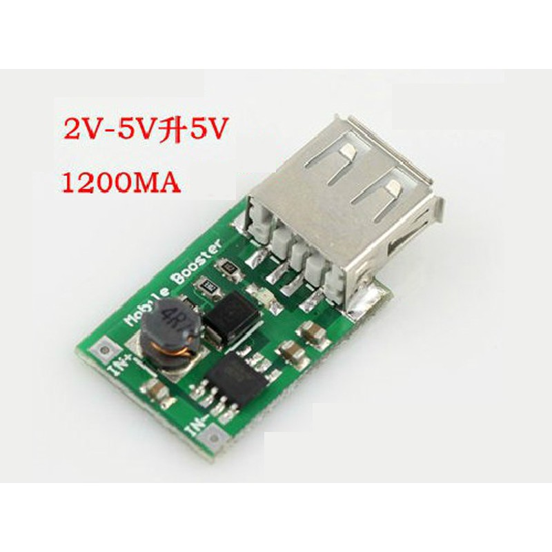 Module tăng áp DC-1.2A. in:2.0 ~ 5V, out: 5V