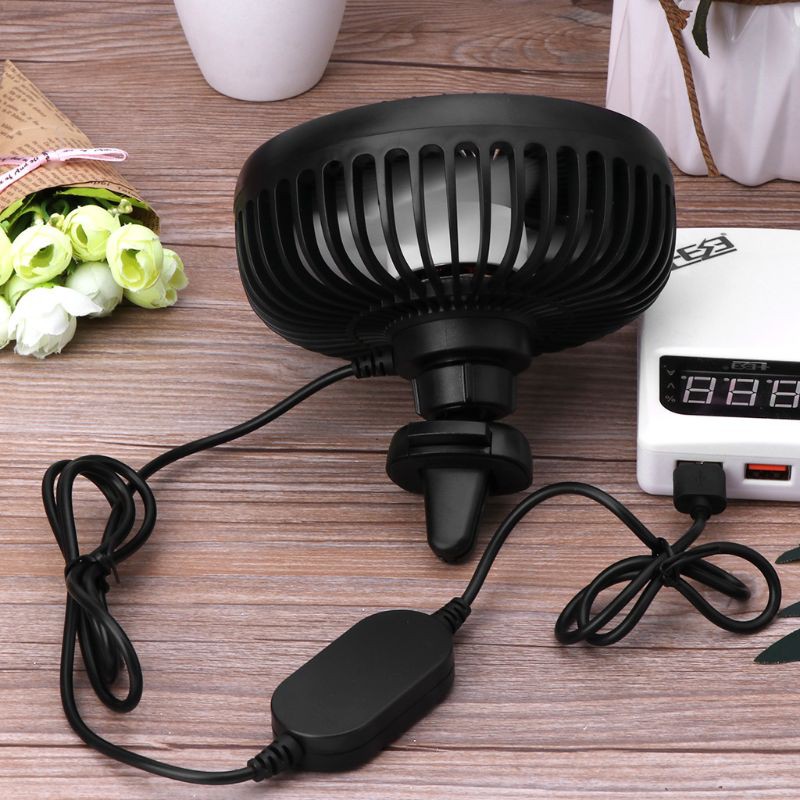 Quạt Tản Nhiệt Cổng Usb 5v Xoay 360 Độ Cho Xe Hơi