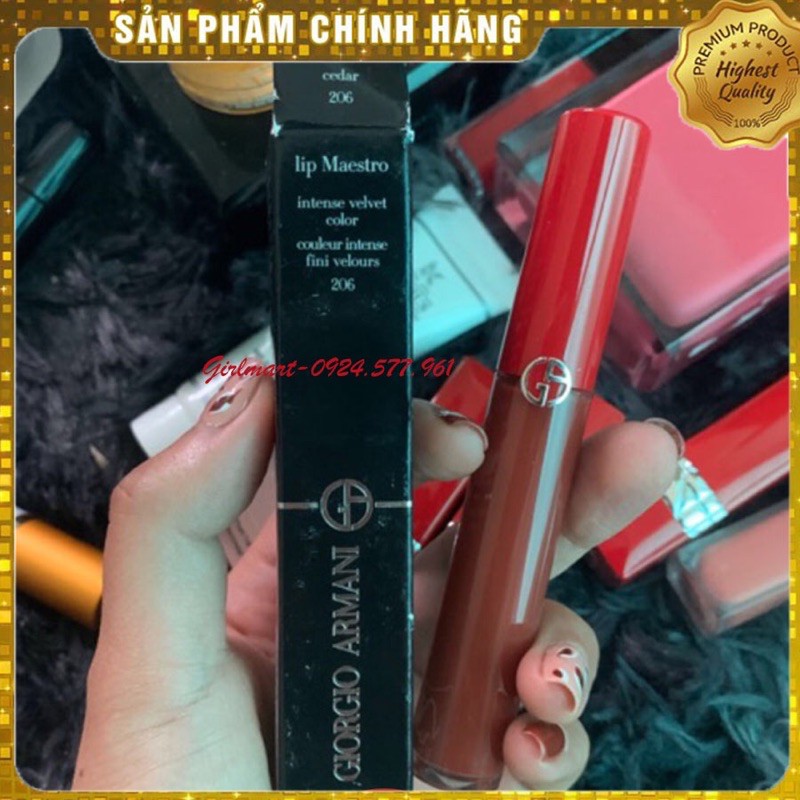 [ CAM KẾT]Son Kem Giorgio Armani Lip Maestro Liquid Lipstick - 206 Cedar