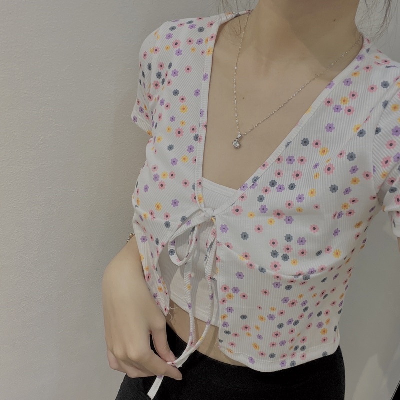 SET ÁO HOA NHÍ KÈM ÁO HAI DÂY