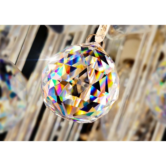 Quả Cầu Pha Lê Trong Suốt 20mm Treo Rèm Cửa Trang Trí Tiệc Cưới