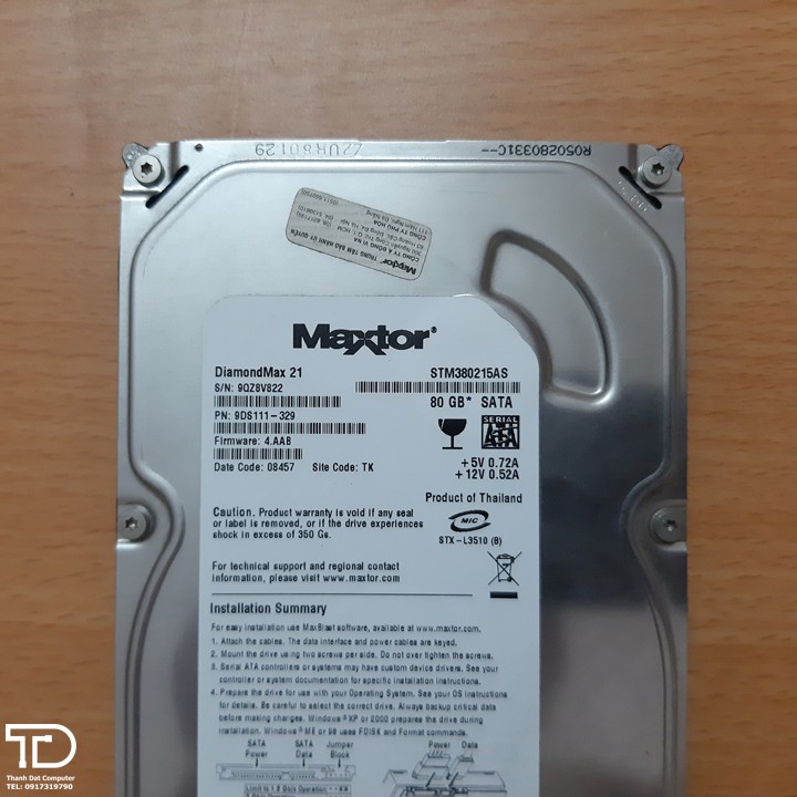 Ổ cứng máy tính 80GB hàng chuẩn bóc máy - HDD 80GB cho PC, Desktop