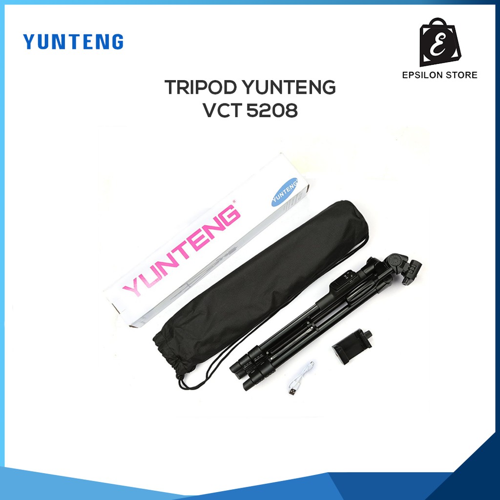 Chân Đế Tripod Yunteng Vct 5208 Kết Nối Bluetooth Cho Điện Thoại / Máy Ảnh