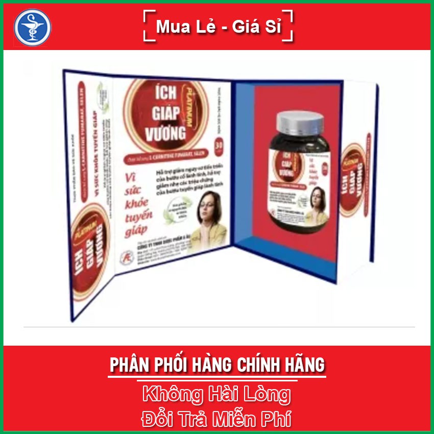 Ích giáp vương platinum hộp 30 viên hỗ trợ giảm nguy cơ tiến triển của bướu cổ lành tính - Yes
