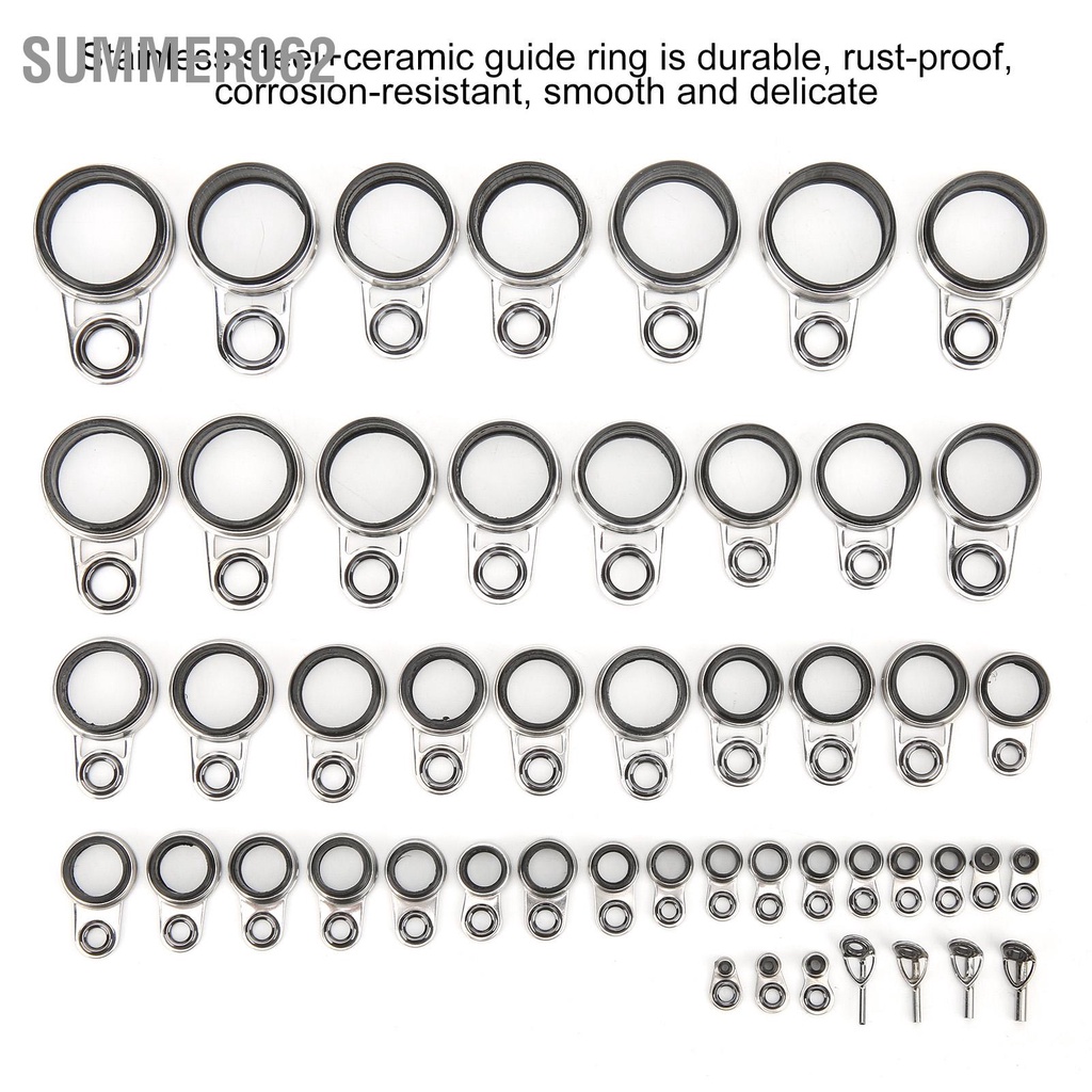 [Hàng Sẵn] 49 trong 1 bộ Đúc đá đa năng Cần câu cá Hướng dẫn Vòng dây Lời khuyên hàng đầu【Summer062】