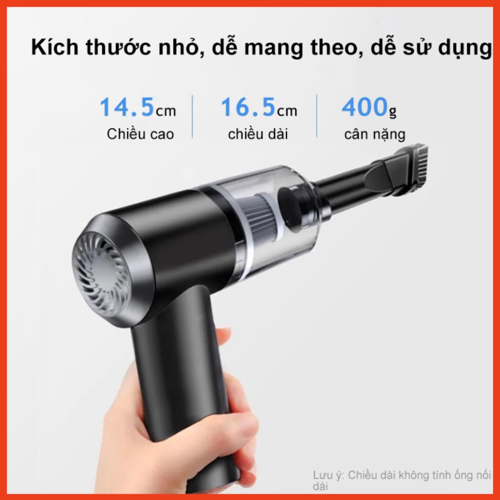 Máy hút bụi ô tô không dây có thể sạc lại máy - máy hút bụi mini cầm tay cho gia đình công suất cao 9000Pa