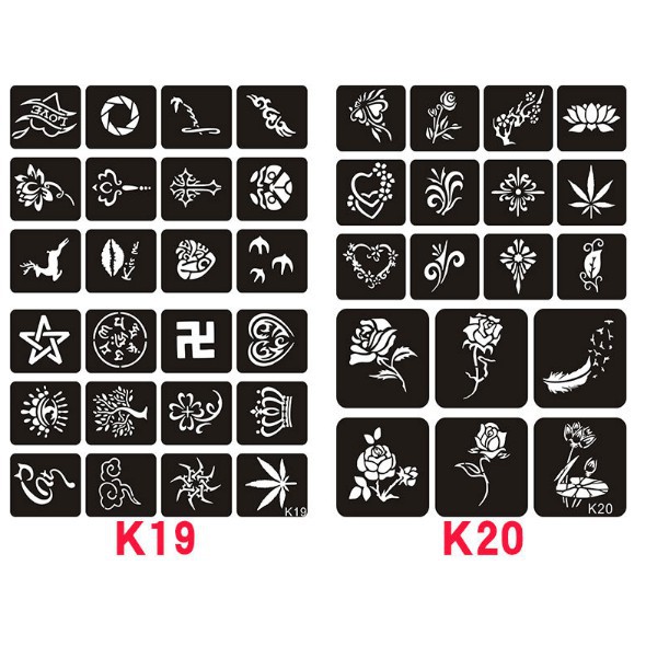 KHUÔN VẼ HENNA DÙNG NHIỀU LẦN