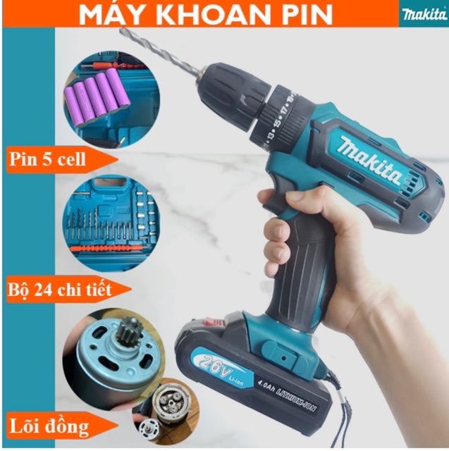 Máy khoan pin makita (chính hãng siêu bền )