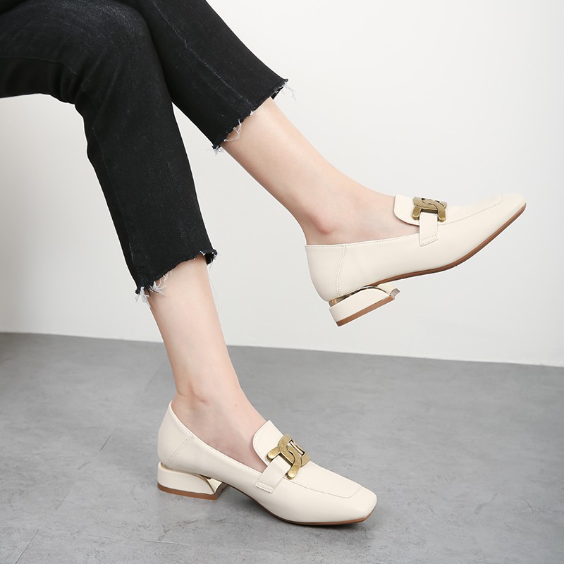 Giày Lười Da Mềm Mũi Vuông Thời Trang Cho Nữ | BigBuy360 - bigbuy360.vn