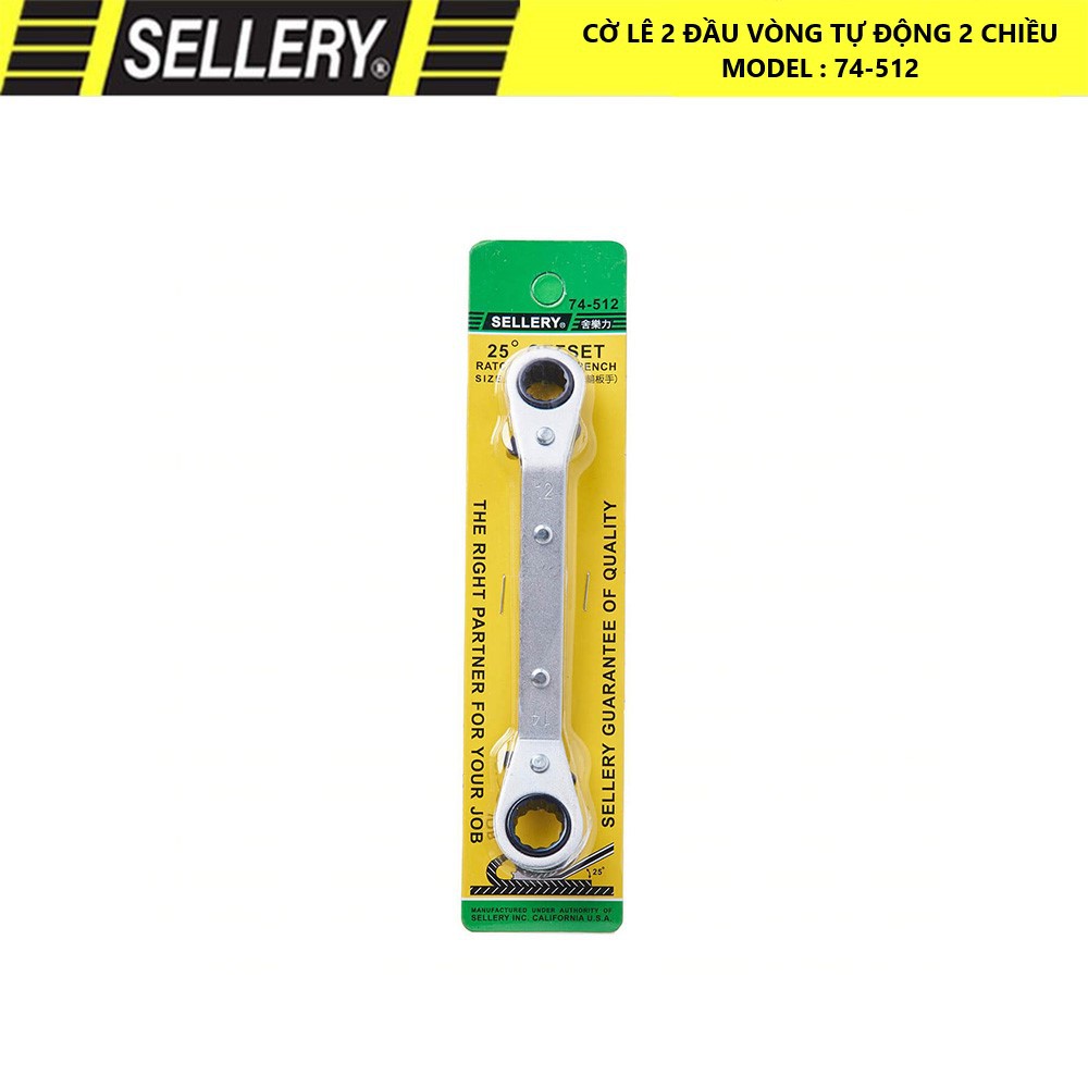 Cờ Lê 2 đầu Vòng Tự Động Xoay 2 Chiều 8 ~ 21mm Sellery 74-