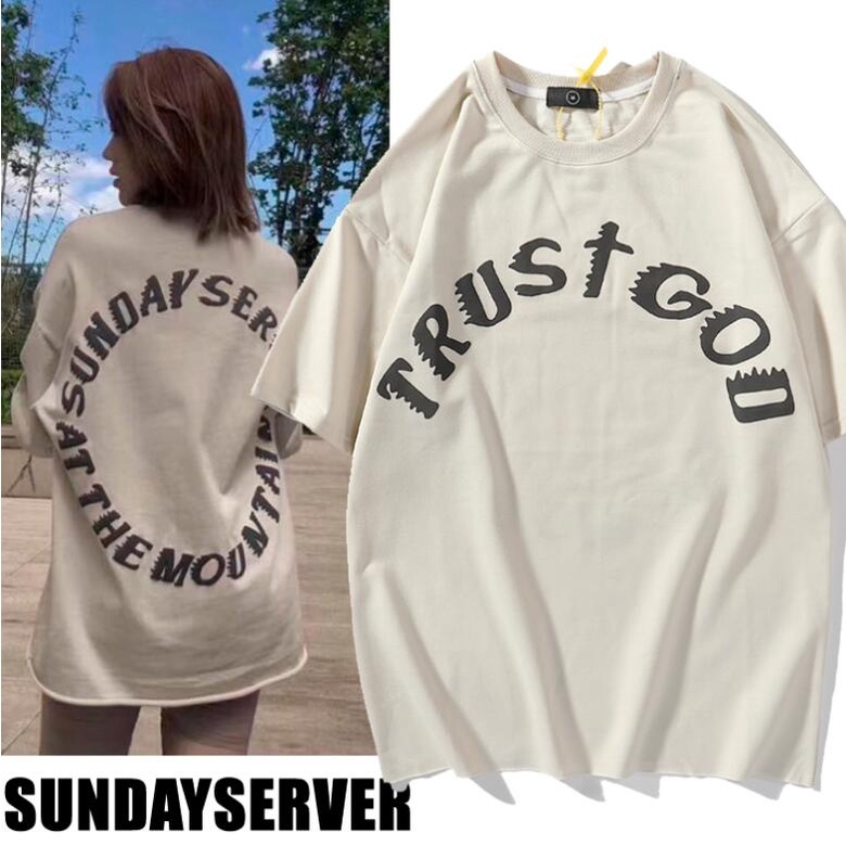 Áo thun tay ngắn in hình Anye Sunday dịch vụ âm nhạc