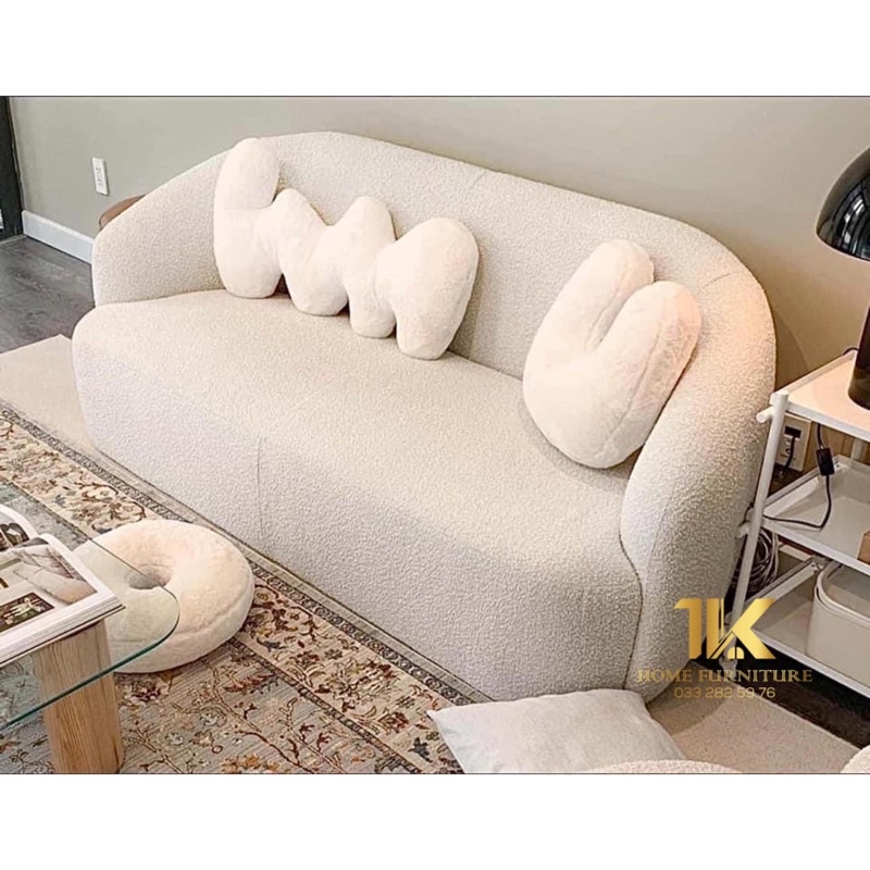 Ghế sofa len cừu kích thước 1m4