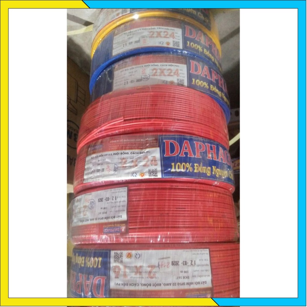 Dây điện đôi 2x24 loại tốt (100m) Daphaco SALE RẺ 50 CUỘN NHÉ MN