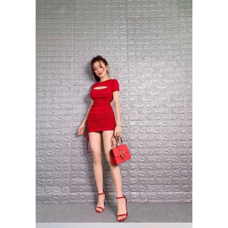 Đầm Body Khoét Ngực Rút Dây nhiều màu | BigBuy360 - bigbuy360.vn