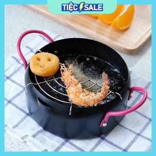 NỒI CHIÊN RÁN SÂU LÒNG 18 CM + TẶNG KÈM VỈ GÁC RÁO DẦU _ Giá Bán Sỉ Lẻ