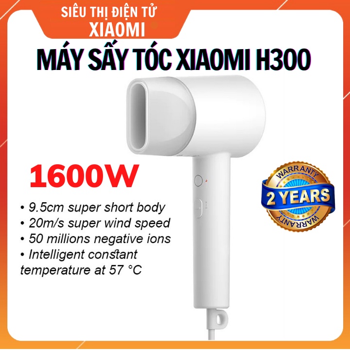 Máy Sấy Tóc Xiaomi H300 - 1800W - Bổ sung Ion âm bảo vệ tóc - Chế độ sấy Nóng/Lạnh – Hàng chính hãng [Bảo Hành 2 Năm]