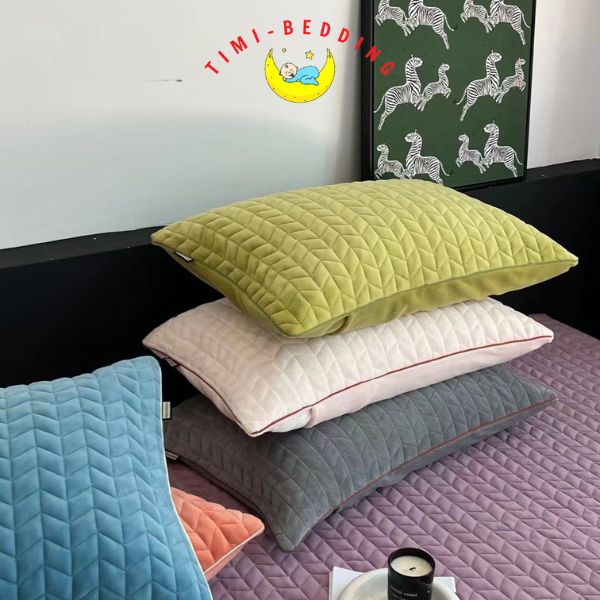 Ga gối nỉ nhung sữa mẫu mới năm 2022 mềm mại, êm ái và sang trọng - Timibedding