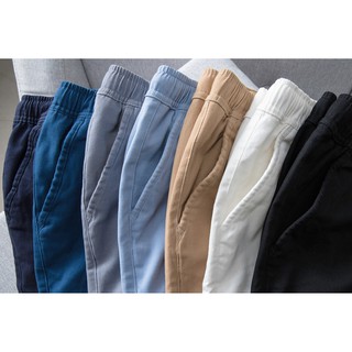 Quần kaki lưng thun basic co giãn 4 chiều Đen QKK02 -  Mengo