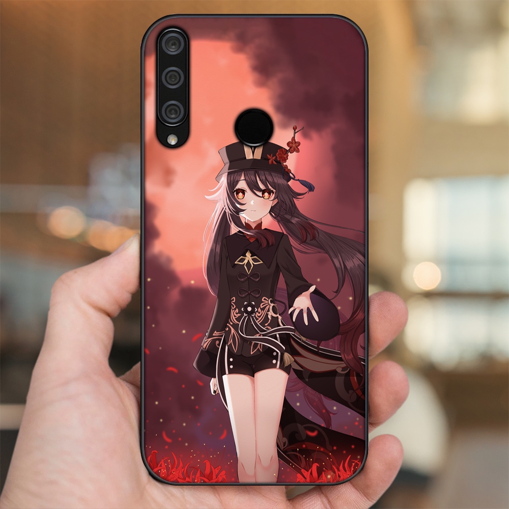 Ốp lưng Huawei Y6P viền đen in hình Hutao Genshin Impact