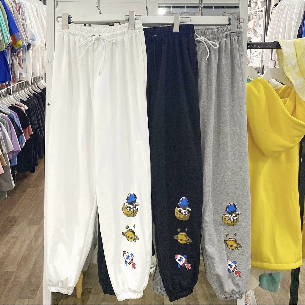 Quần Jogger Ống Suông Chất Nỉ Da Cá Hoạ tiết Gobi Ulzzang Unisex Nam Nữ