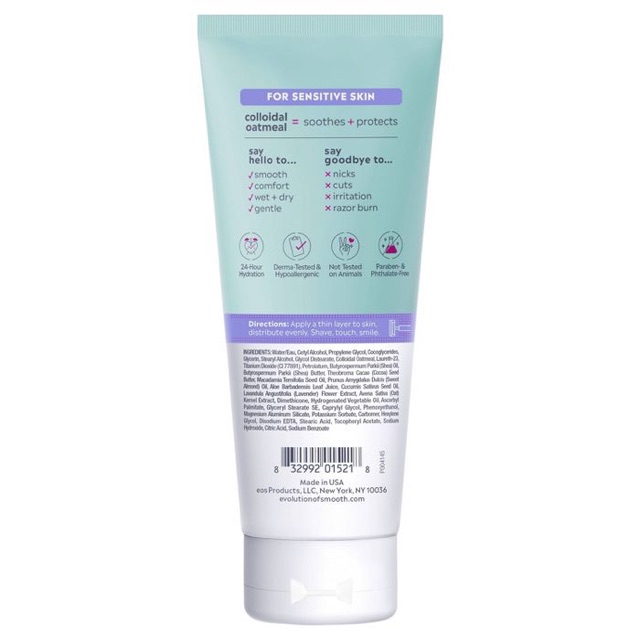 HÀNG MỸ Kem cạo lông dành cho da nhạy cảm EOS Shave Cream for Sensitive Skin 207ml | BigBuy360 - bigbuy360.vn