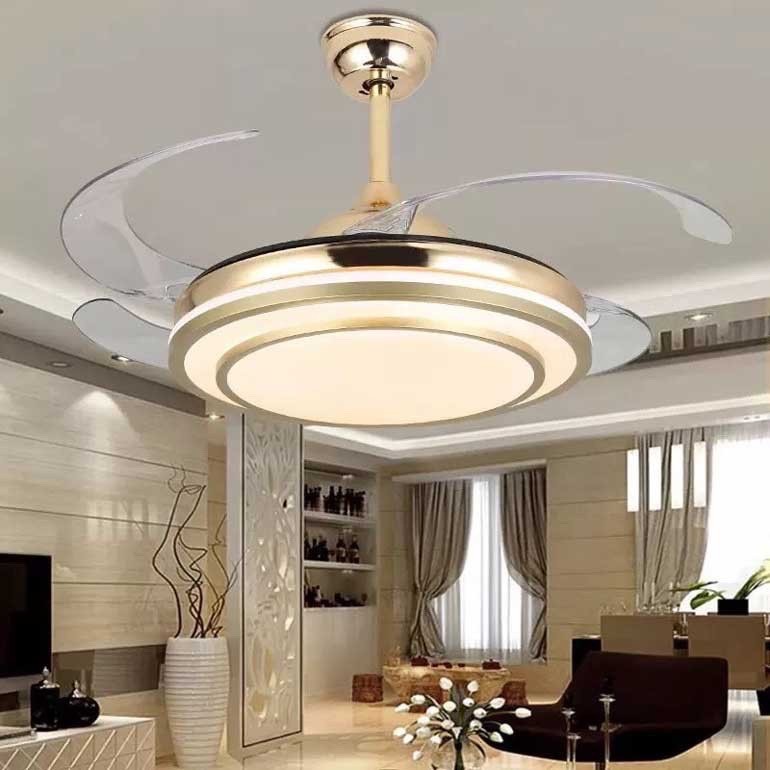(Bảo hành 5 năm) Quạt trần đèn giấu cánh Chris, Đèn LED 3 chế độ sáng, QTD-19 | BigBuy360 - bigbuy360.vn