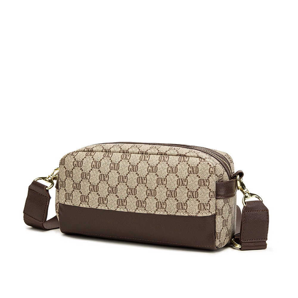 TBAG-Túi Đeo Chéo Da Cao Cấp Nam Nữ, Màu Vàng, Chất Da PU cao cấp, Form Y Hình, Lớp lót Polyester, Chống Thấm Nước