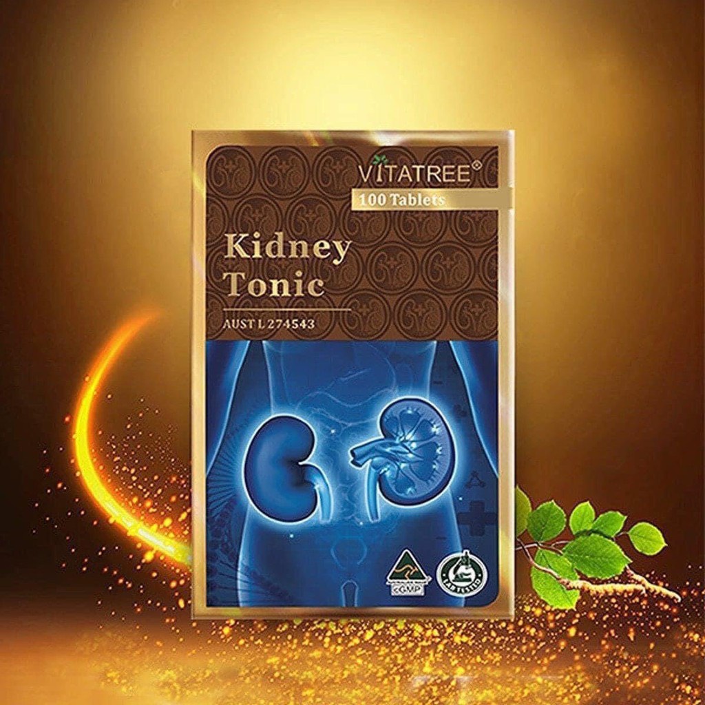 Viên uống bổ thận, giải độc thận Vitatree KIDNEY TONIC Hộp 100 viên - Bổ thận Tráng Dương,Tăng cường sinh lí nam giới