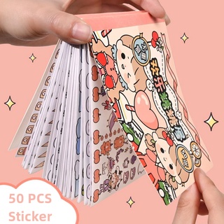 Sticker cute 50 tờ sổ sticker sitker trang trí sổ tay hình dan sticker dễ thương hình dán công chúa stiker trang trí sổ